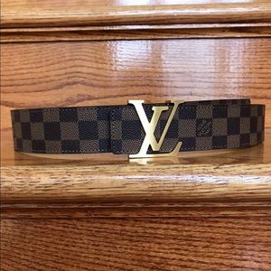 Authentic Brown Louis Vuitton Damier Belt